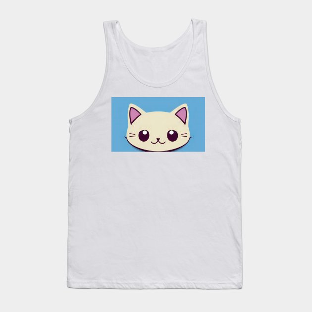 Cartoon cat character icon logo Tank Top by DyeruArt